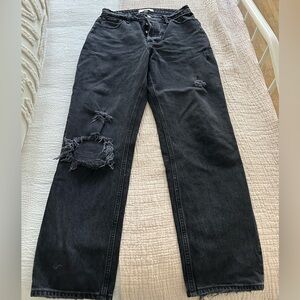 A&F the dad Jean, high rise, size 28/6 regular